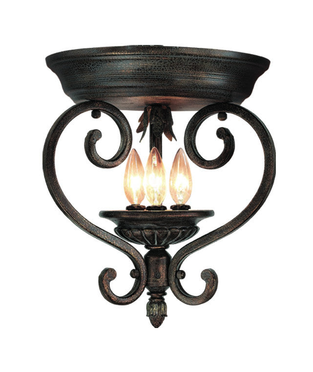 Woodbridge Lighting Hawthorne 3-light Aged Bark Flush Mount