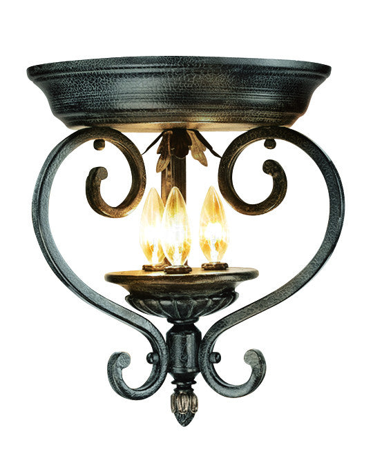 Woodbridge Lighting Rosedale 3-light Tortoise Shell Flush Mount