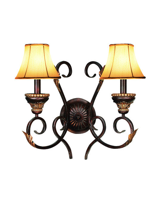 Woodbridge Lighting Harrington 2-light Bordeaux Wall Light