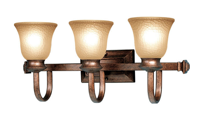 Woodbridge Lighting Dresden 3-light Marbled Bronze Bath Bar