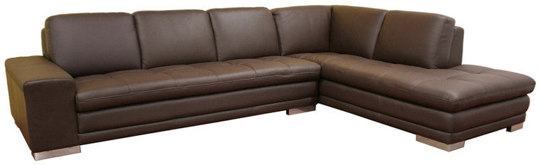 Wholesale Interiors 766-sofa/lying-m9805 Callidora Dark Brown Leather-leather Match Sofa Sectional - Each