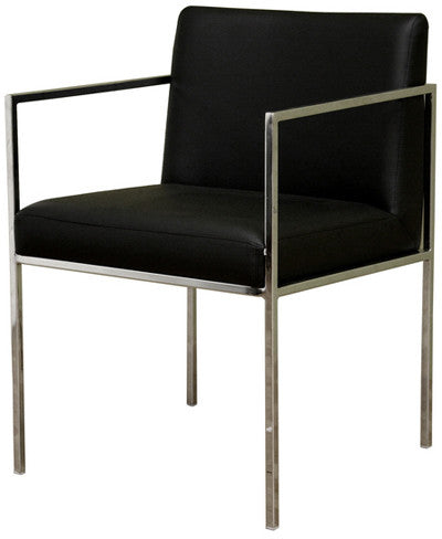 Wholesale Interiors Alc-1118-black Atalo Black Leather Chair - Each