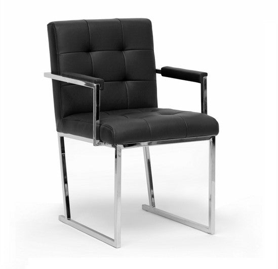 Wholesale Interiors Alc-1128 Black Collins Black Mid-century Modern Accent Chair - Each