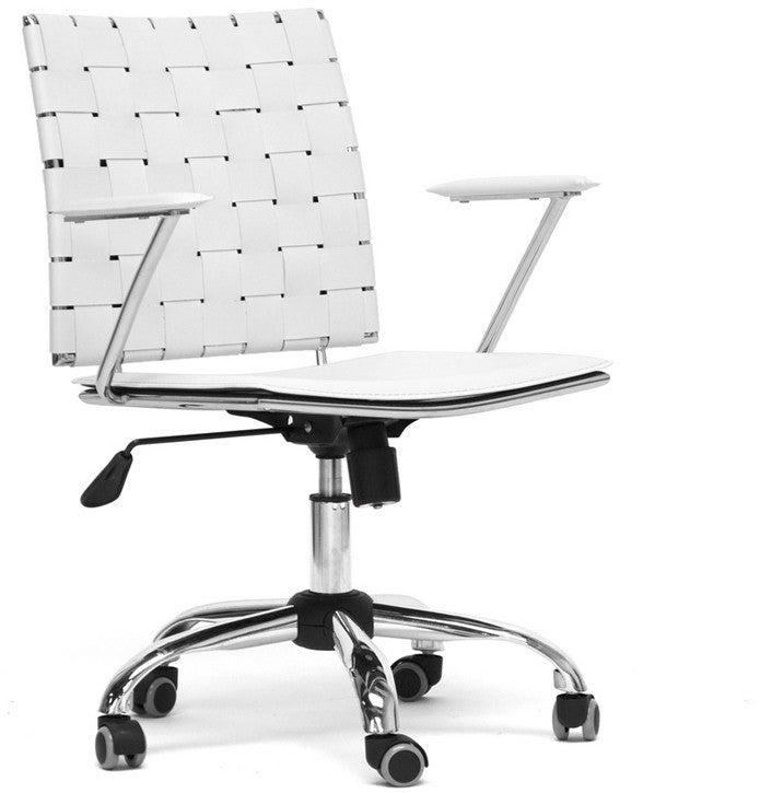 Wholesale Interiors Alc-1866c-white-oc Vittoria White Leather Modern Office Chair - Each