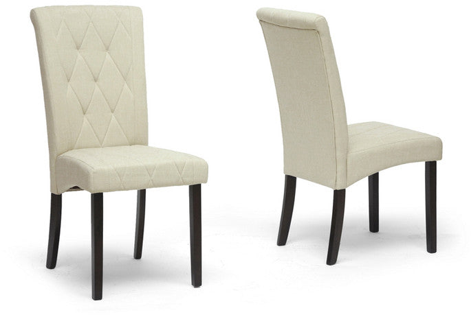 Wholesale Interiors Alinia Dining Chair-107/661 Alinia Beige Modern Dining Chair - Set Of 2