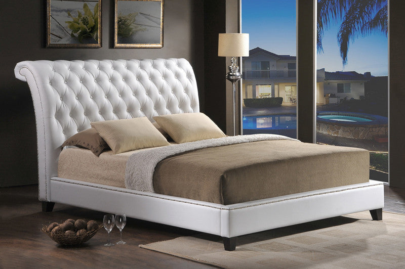 Wholesale Interiors Bbt6293 Bed-white King Jazmin Tufted White Modern Bed With Upholstered Headboard ???c King Size - Each