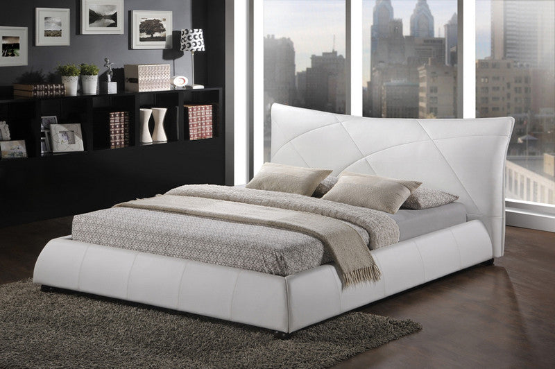 Wholesale Interiors Bbt6325-white-queen Corie White Modern Platform Bed - Queen Size - Each
