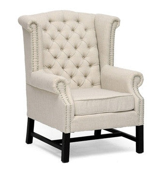 Sussex Beige Linen Club Chair