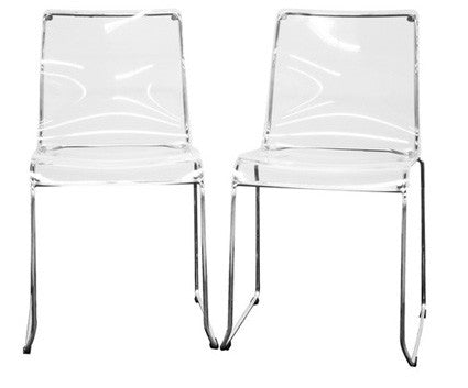 Lino Transparent Clear Acrylic Dining Chair (set Of 2)