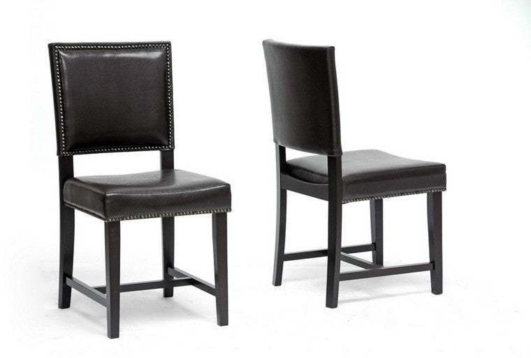 Wholesale Interiors Ch6-dark Brown-dc Nottingham Brown Modern Dining Chair - Set Of 2