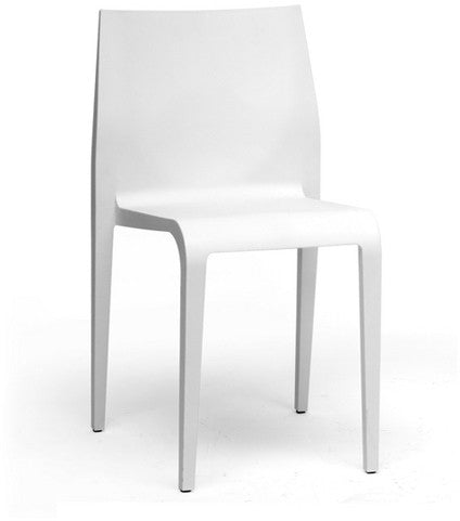 Wholesale Interiors Dc-42-white Blanche White Molded Plastic Modern Dining Chair - Set Of 2