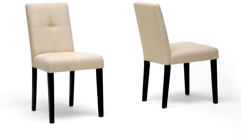 Wholesale Interiors Elsa Dining Chair-107/640 Elsa Beige Fabric Modern Dining Chair - Set Of 2
