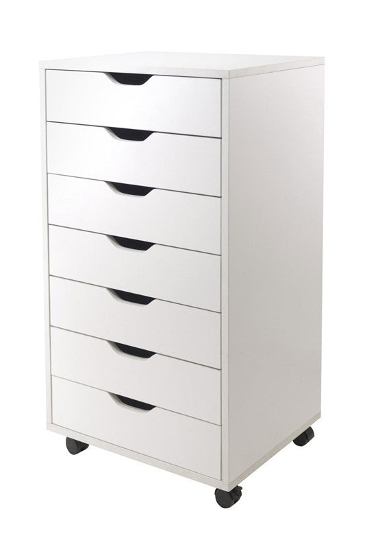 Winsome Wood 10792 Halifax Cabinet For Closet / Office, 7 Drawers, White