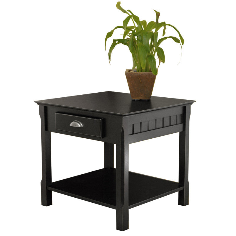 Winsome Wood 20124 Timber End Table With One Drawer And Shelf