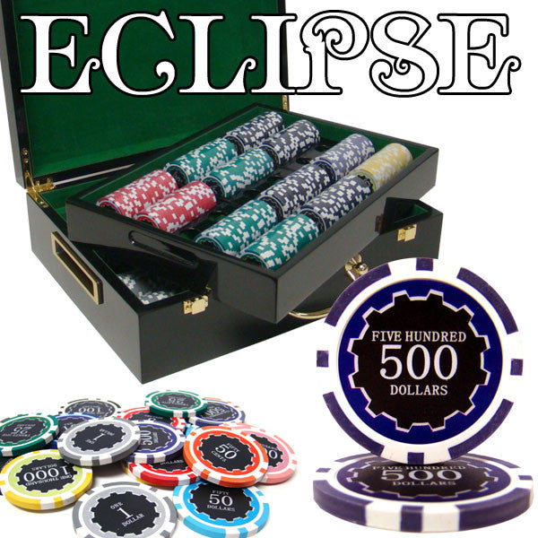 Brybelly Pcs-3003g 500 Ct Pre-packaged Eclipse 14g Poker Chip Set - Hi Gloss