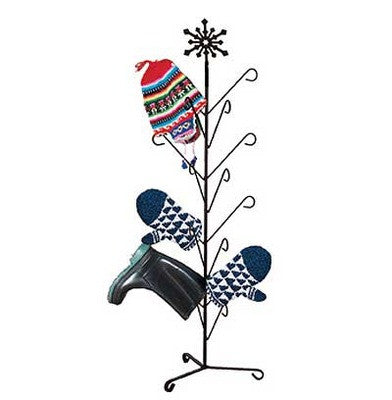 Wrought Iron Snowflake Deluxe Mitten Dryer Stand