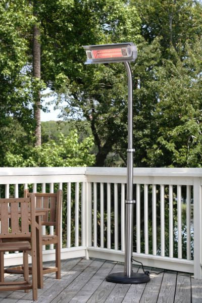 Well Traveled Living 2117 Stainless Steel Telescoping Offset Pole Mounted Infrared Patio Heater
