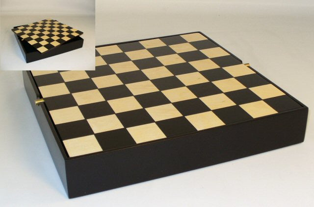 12" Black/maple Chess Board With Chest