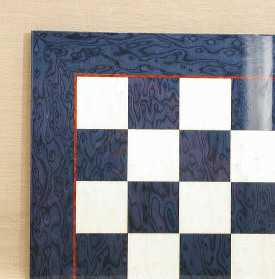 17 3/10" Blue Briar/ivory Glossy Chess Board, 1.75" Square