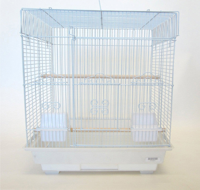 Yml Group 5824wht 5824 3/8" Bar Spacing Squaretop Small Bird Cage - 18"x14" In White