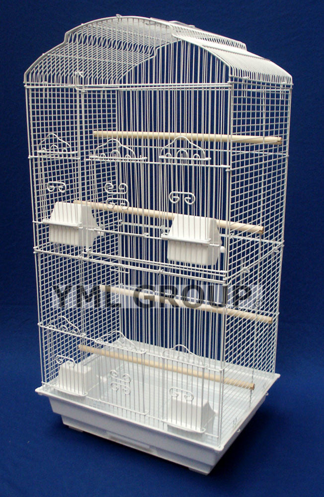 Yml Group 6804wht 6804 3/8" Bar Spacing Shall Top Small Bird Cage - 18"x14" In White