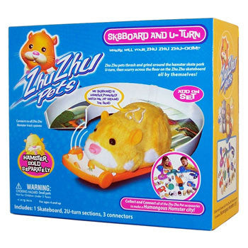 Zhu Zhu Pets Add On Accessory Set Skateboard & U-turn Hamster Not Included!