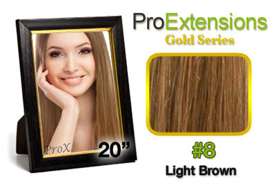 Pro-extensions Prct-20-8 #8 Light Brown Pro Cute