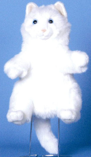 12" Cat Puppet White
