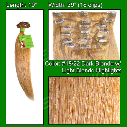 Pro-extensions Prst-10-1822 #18/22 Dark Blonde W/ Light Highlights - 10 Inch