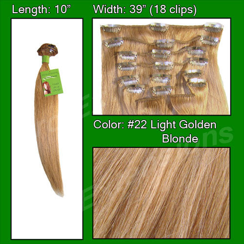 Pro-extensions Prst-10-22 #22 Medium Blonde - 10 Inch
