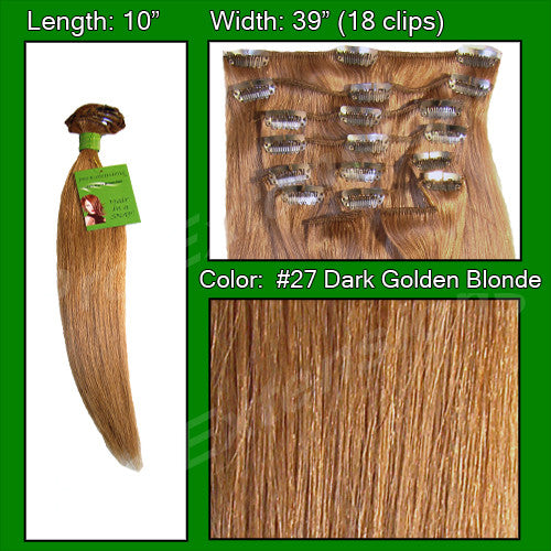 Pro-extensions Prst-10-27 #27 Dark Golden Blonde - 10 Inch