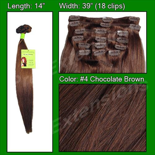 Pro-extensions Prst-14-4 #4 Chocolate Brown - 14 Inch