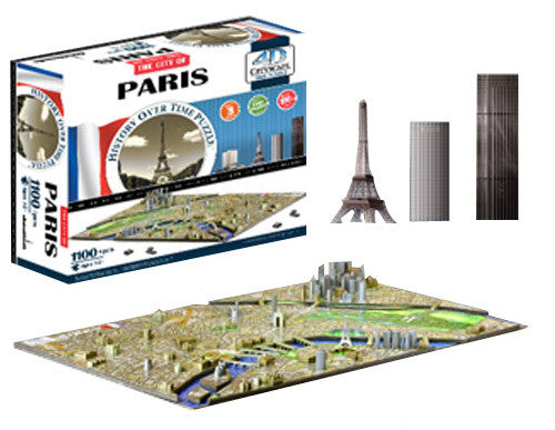 4d Cityscape Tcys-07 4d Paris Skyline Time Puzzle