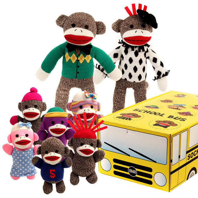 Sock Monkey Family Tsmf-002 The Sock Monkey Family School Bus