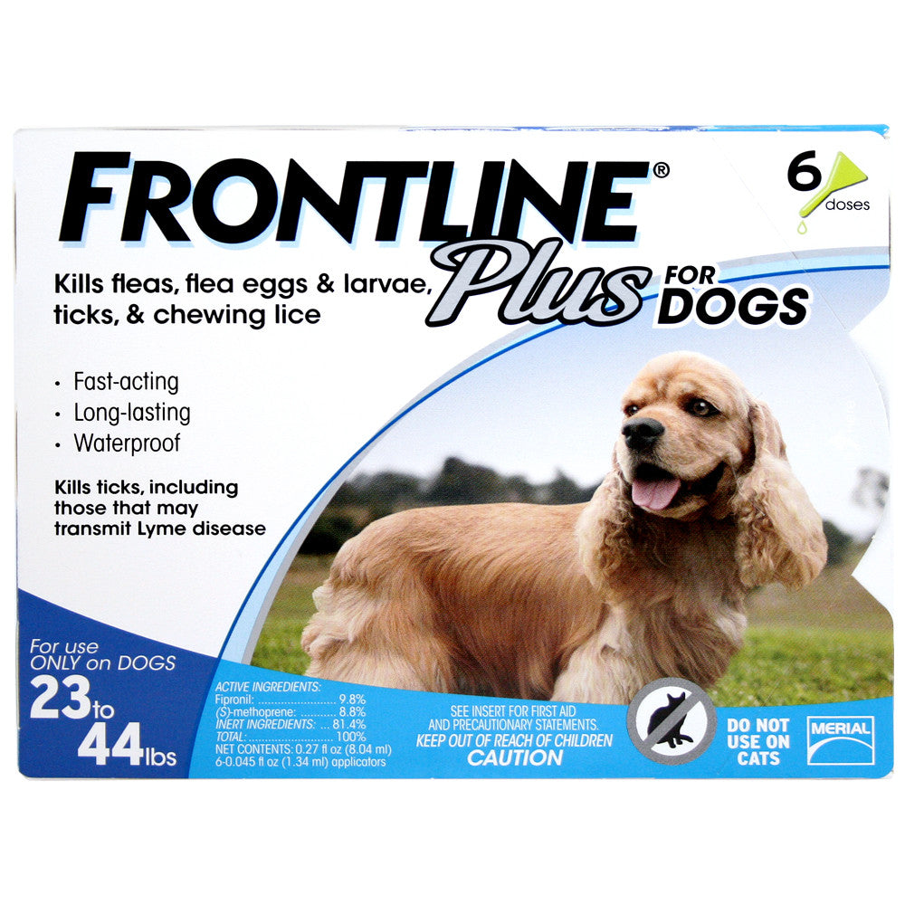 Frontline Plus, Dogs 23-44 Lbs (6 Doses)