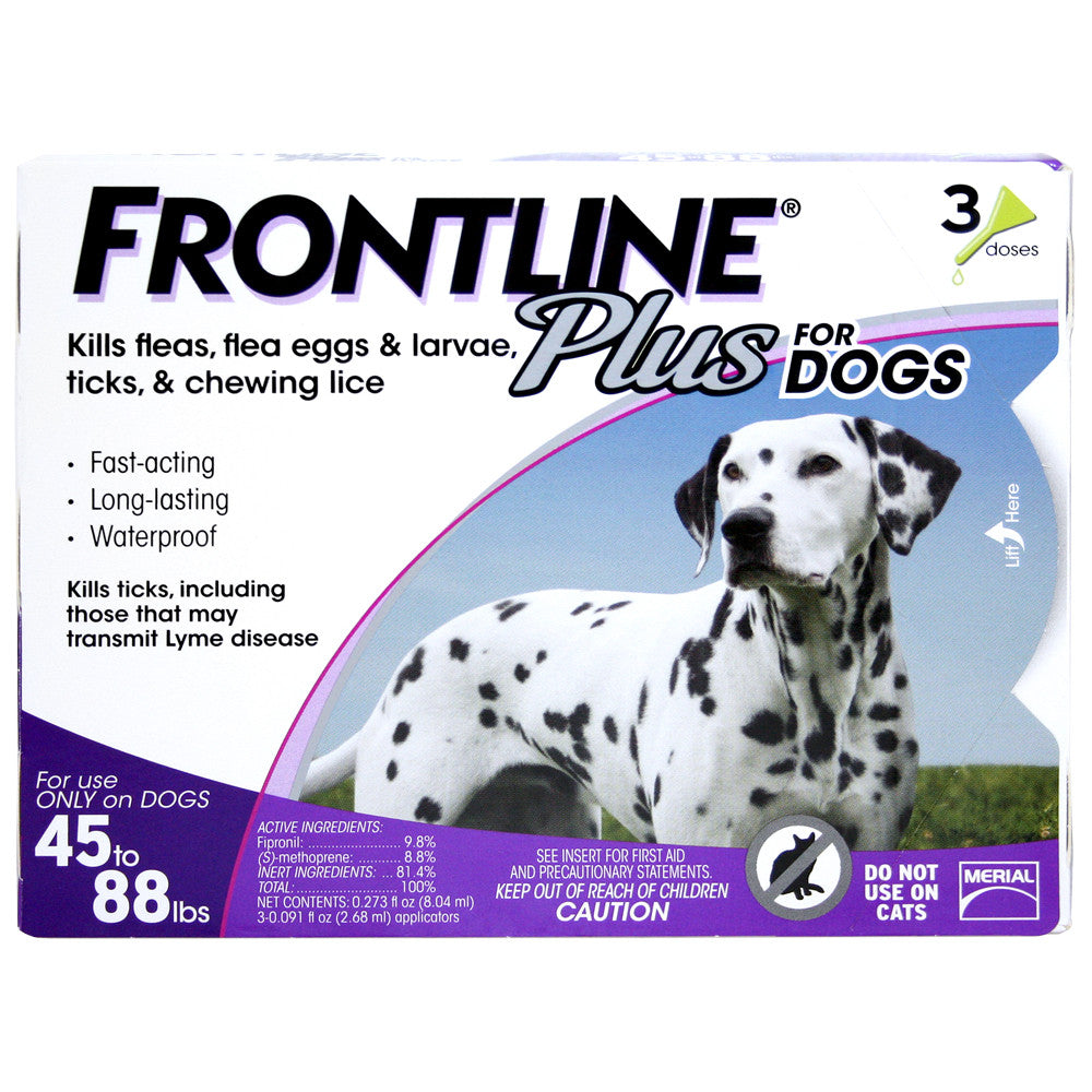 Frontline Plus, Dogs 45-88 Lbs (3 Doses)