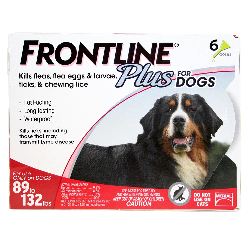 Frontline Plus, Dogs 89-132 Lbs (6 Doses)