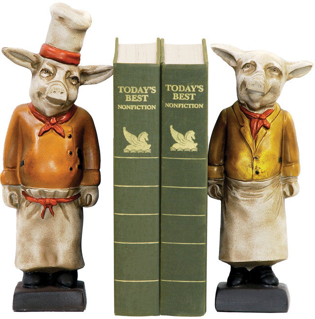 Sterling Industries 4-303300 Pair Chef Pig Bookends