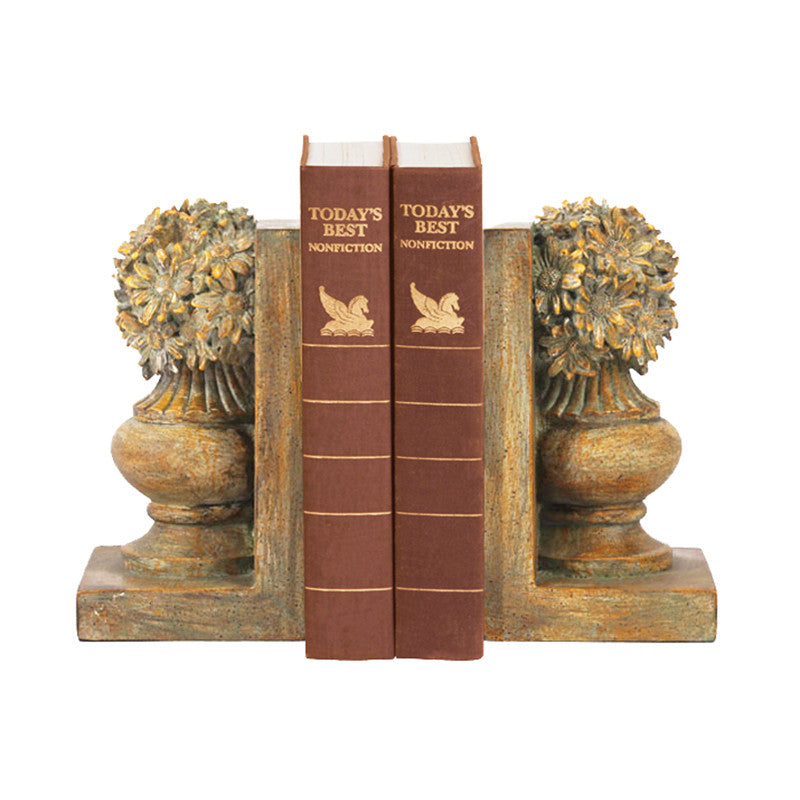 Sterling Industries 87-4380 Pair Floral Urn Bookends