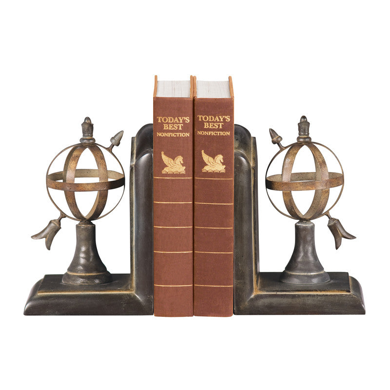 Sterling Industries 87-4496 Pair Arrow And Sphere Bookends