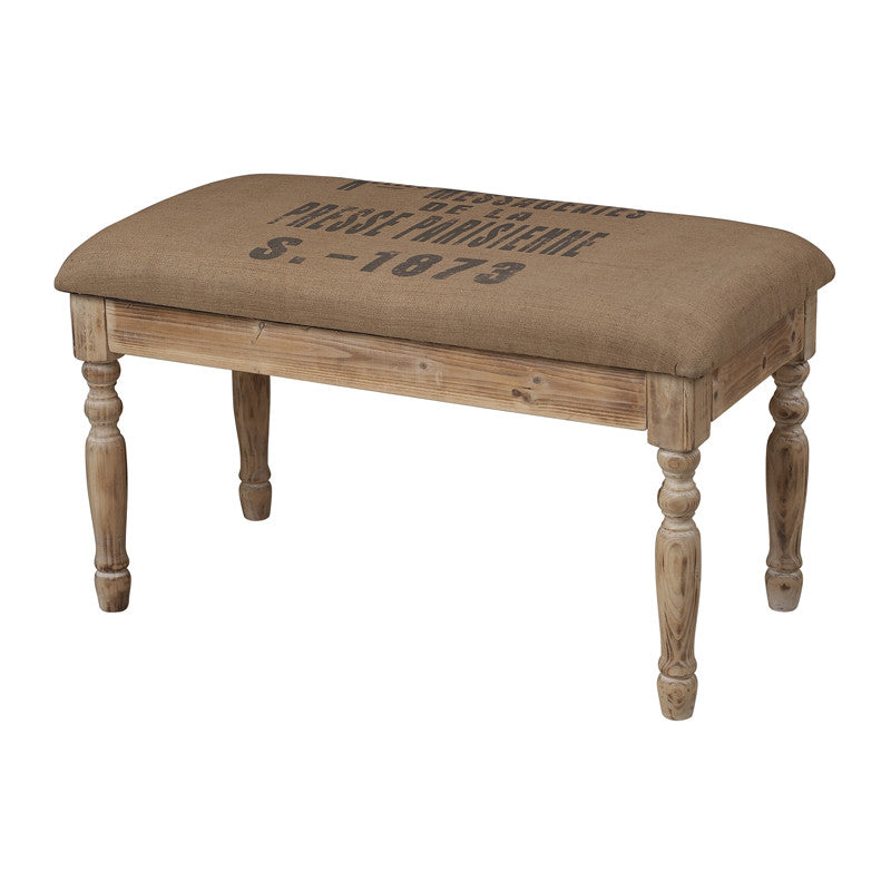 Sterling Industries 89-8003 "presse Parisienne" Linen Covered Bench