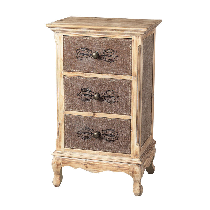 Sterling Industries 89-8009 Linen Covered Chest Of Drawers