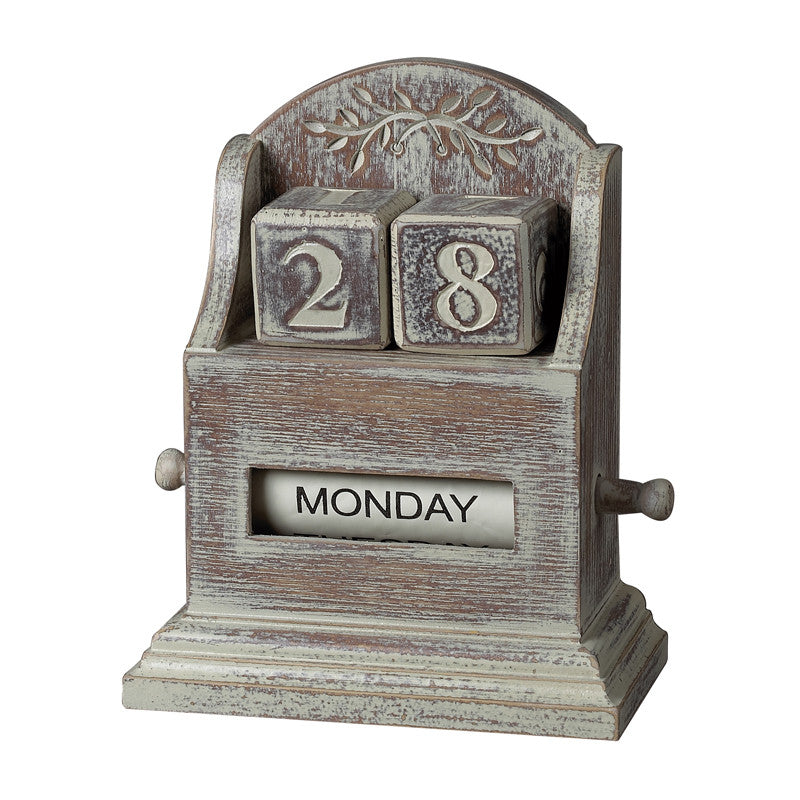 Sterling Industries 89-8011 Washed Wood Date Keeper