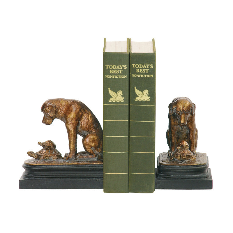 Sterling Industries 91-1452 Pair Turtle Under Study Bookends