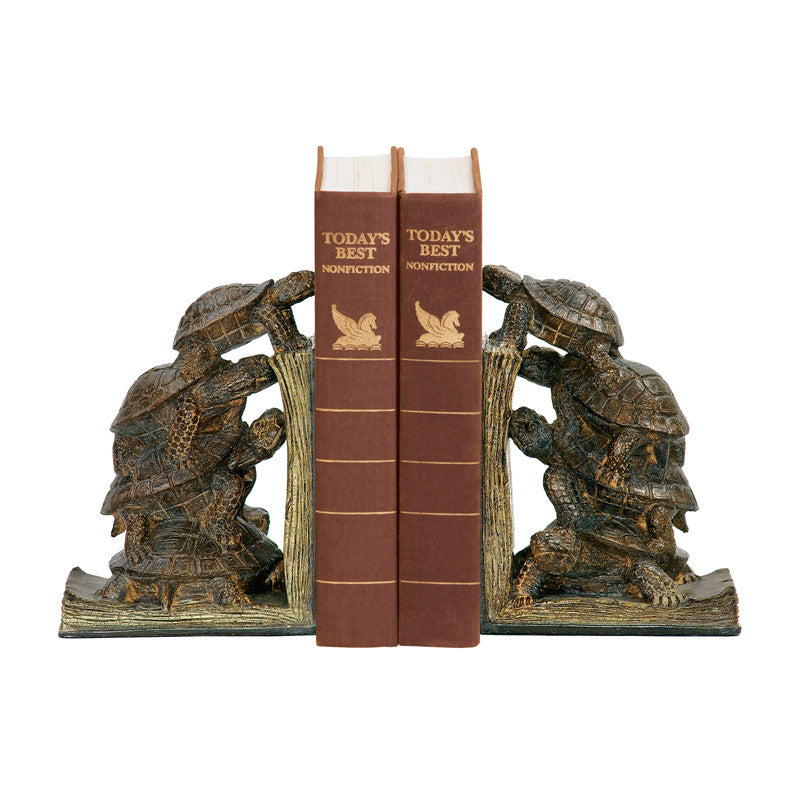 Sterling Industries 91-1938 Pair Turtle Tower Bookends