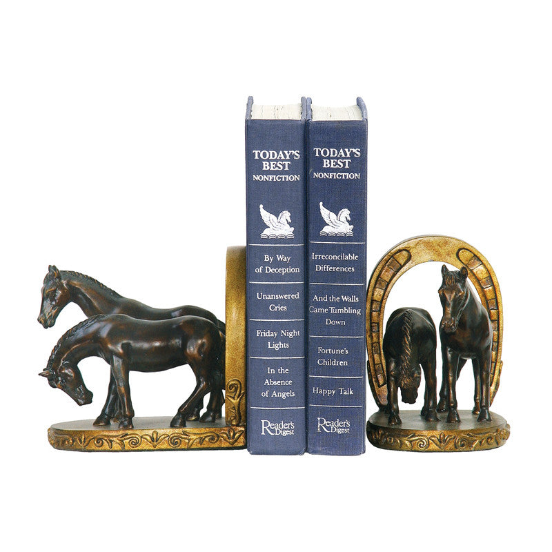 Sterling Industries 91-2062 Pair Horse And Horseshoe Bookends