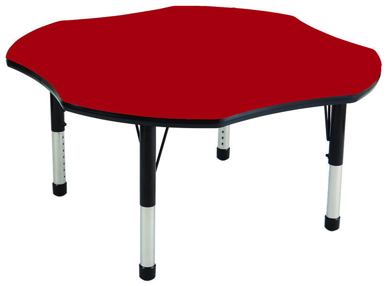 Ecr4kids Elr-14101-rdbk-c 48" Clover Table Red/black-chunky