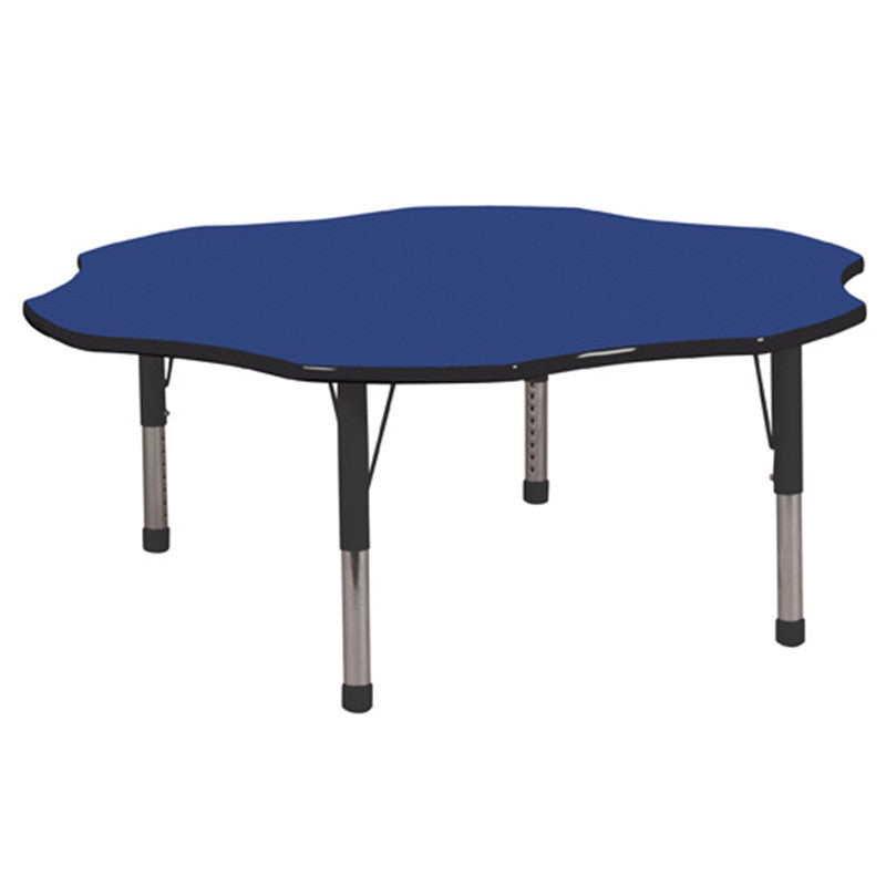 Ecr4kids Elr-14102-blbk-c 60" Flower Table Blue/black-chunky