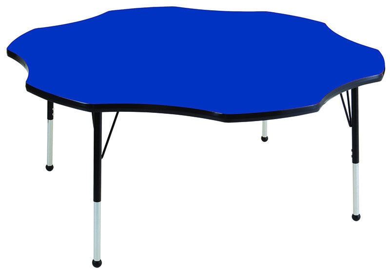 Ecr4kids Elr-14102-blbk-sb 60" Flower Table Blue/black-standard Ball