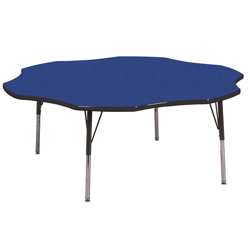 Ecr4kids Elr-14102-blbk-ss 60" Flower Table Blue/black-standard Swivel